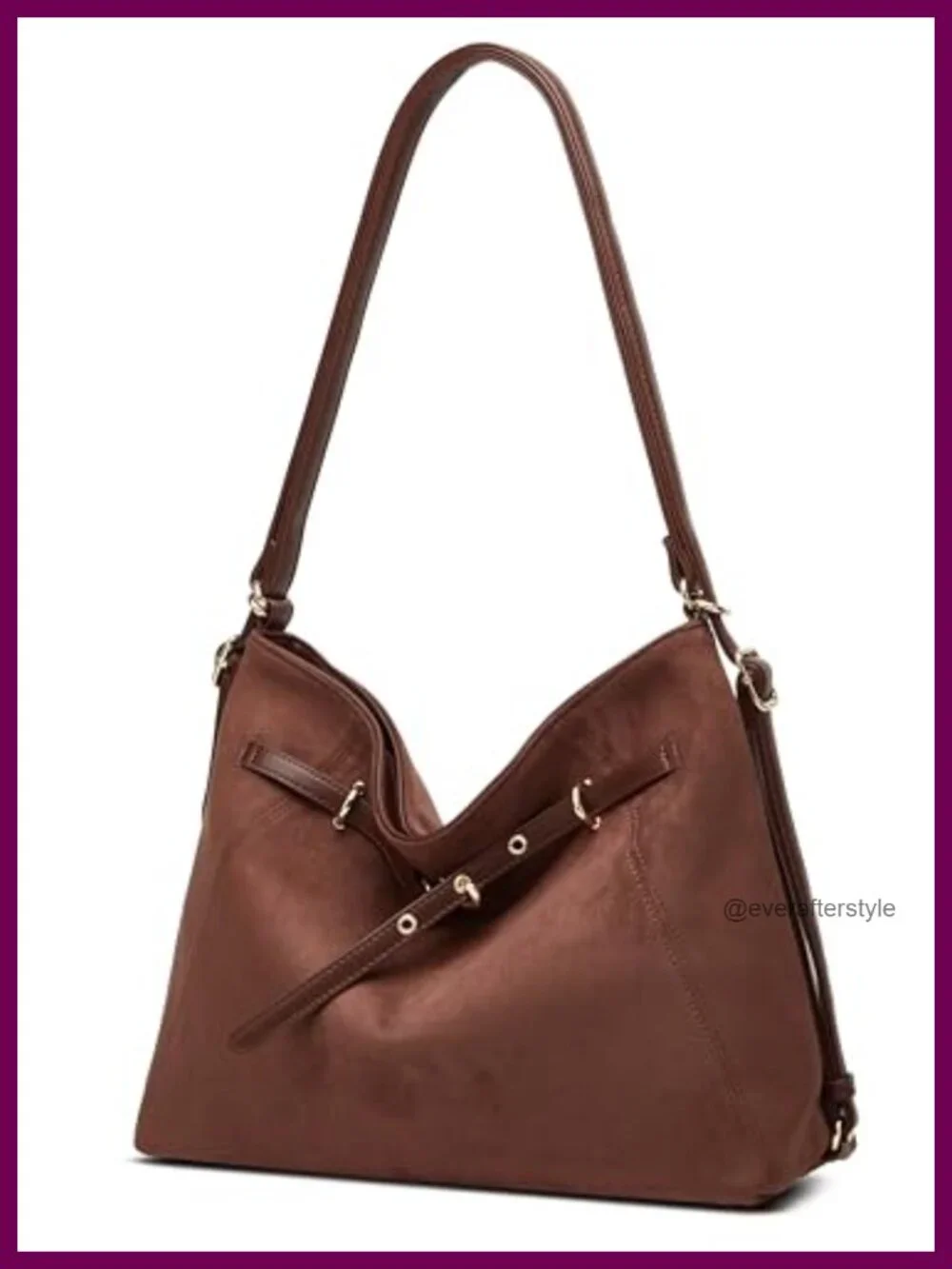 Faux Suede Crossbody Hobo Bag Shoulder Handbag Large Satchel Women Tote